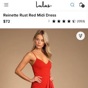 Lulus Reinette Rust Red Midi Dress